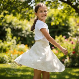 Pamuk s lanom JACQUARD Flowers natural