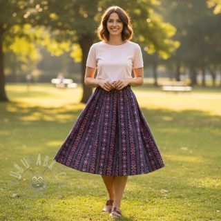 Pamuk Motiv pruge tamnoplava digitalni tisak