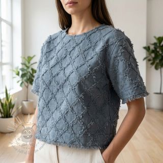 Pamuk s lanom Vintage Fringe Diamonds blue