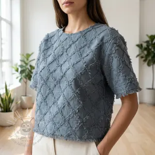 Pamuk s lanom Vintage Fringe Diamonds blue