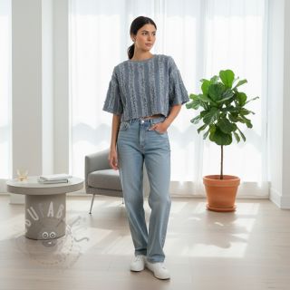 Pamuk s lanom Vintage Fringe Stripe blue