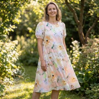 Pamuk SATIN Oahu pink digital print