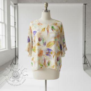 Pamuk SATIN Hawaii yellow digital print