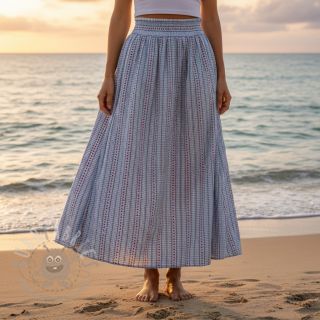 Pamuk JACQUARD Hearts light blue