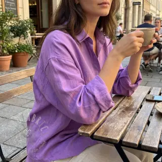 Pamuk s lanom dark lilac