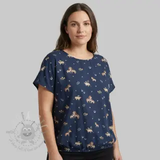 Pamuk Ponny navy digital print