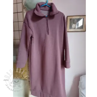 Triko materijal čupav JOGGING aubergine melange