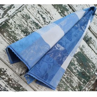 Dekorativna tkanina FRENCH TABLE CLOTH JACQUARD Cabosse allover indigo