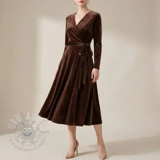 Samet VELVET STRETCH dark brown