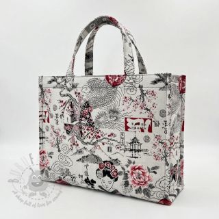 Dekorativna tkanina jacquard Akita blanc