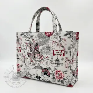 Dekorativna tkanina jacquard Akita blanc