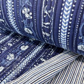 Pamuk QUILT Gange bleu