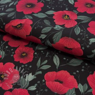 Pamuk Poppy black digital print