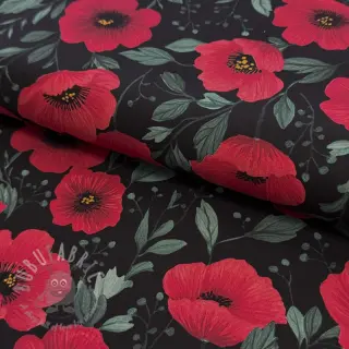 Pamuk Poppy black digital print