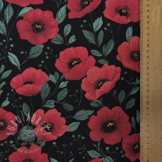 Pamuk Poppy black digital print