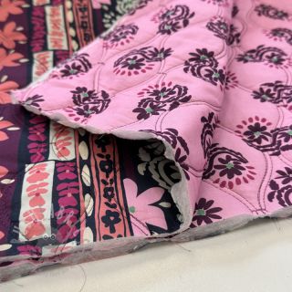 Pamuk VOILE STEPPED Daria flower aubergine digital print