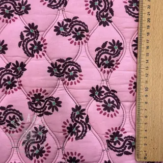 Pamuk VOILE STEPPED Daria flower aubergine digital print