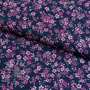 Pamuk Simie flowers navy digital print