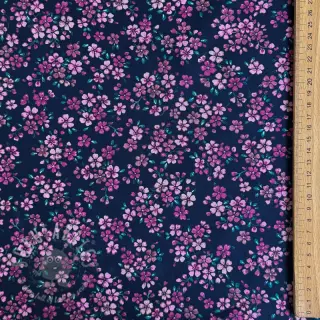 Pamuk Simie flowers navy digital print