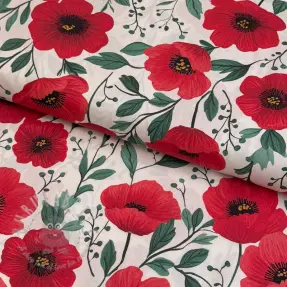 Pamuk Poppy offwhite digital print