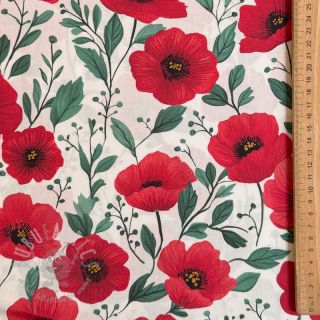 Pamuk Poppy offwhite digital print