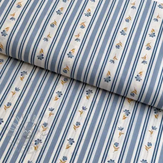 Pamuk Fine flowers STRIPE blue