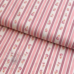 Pamuk Fine flowers STRIPE pink