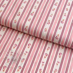 Pamuk Fine flowers STRIPE pink