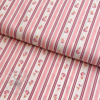 Pamuk Fine flowers STRIPE pink