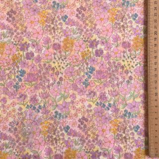 Pamuk VOILE Small hayppy flowers digital print