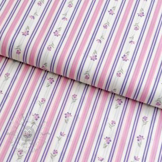 Pamuk Fine flowers STRIPE purple