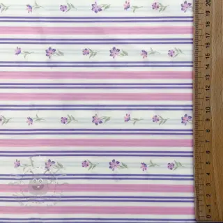 Pamuk Fine flowers STRIPE purple