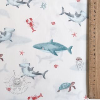 Pamuk Sea life offwhite digital print