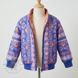 Pamuk VOILE STEPPED Daria flower purple digital print