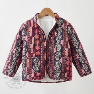 Pamuk VOILE STEPPED Daria flower aubergine digital print