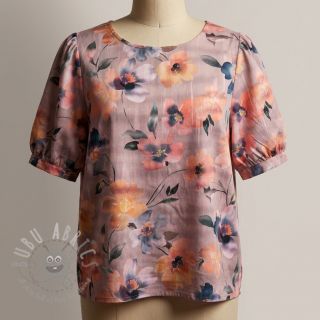 Pamuk SATIN Penny flower peach digital print