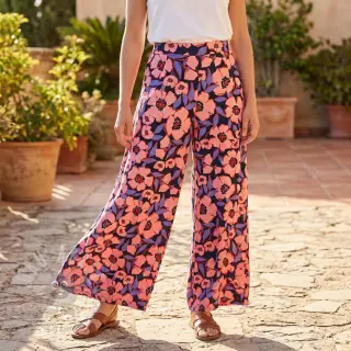 Pamuk SATIN Flower Kala navy