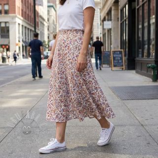 Pamuk Simie flowers offwhite digital print