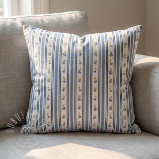 Pamuk Fine flowers STRIPE blue