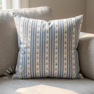 Pamuk Fine flowers STRIPE blue