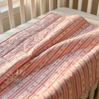 Pamuk Fine flowers STRIPE pink