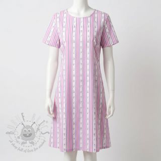 Pamuk Fine flowers STRIPE purple