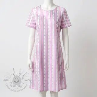 Pamuk Fine flowers STRIPE purple
