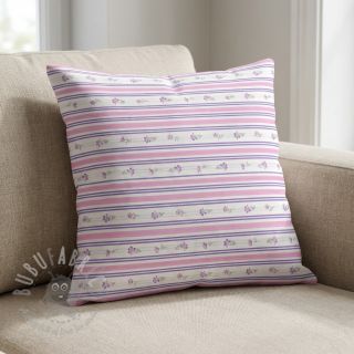 Pamuk Fine flowers STRIPE purple