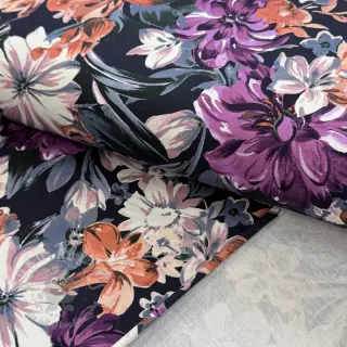 Triko Flower Luna navy digital print
