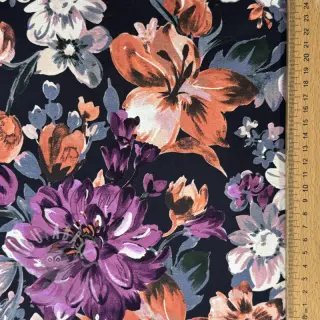 Triko Flower Luna navy digital print