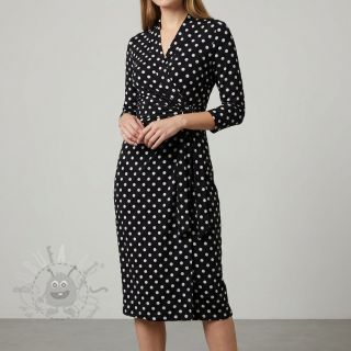 Viskoza RADIANCE Polka dot black