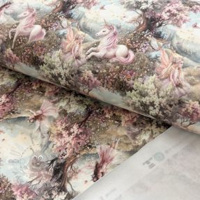 Triko materijal čupav Fairy tales digital print