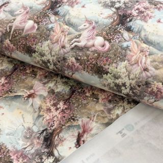 Triko materijal čupav Fairy tales digital print