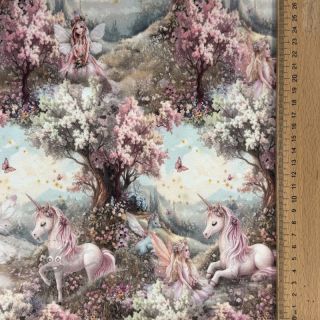 Triko materijal čupav Fairy tales digital print